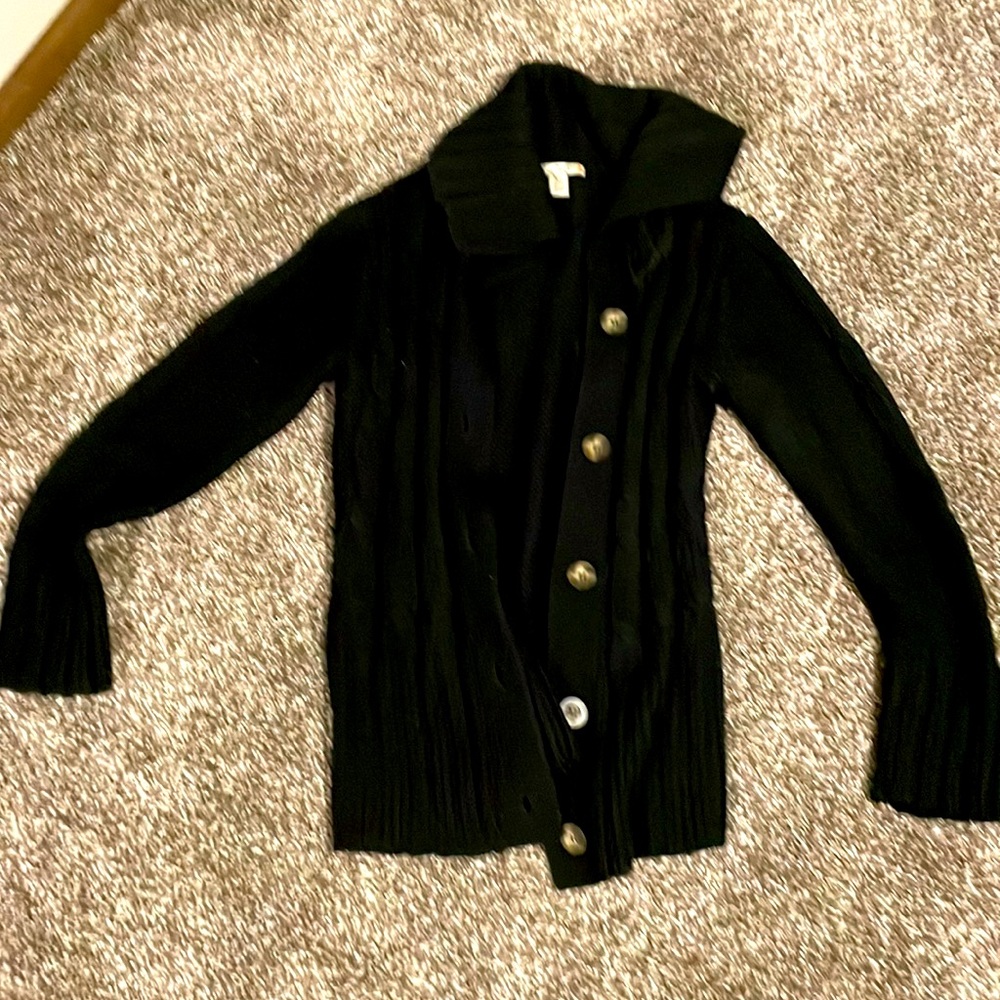 Heavy knit black sweater